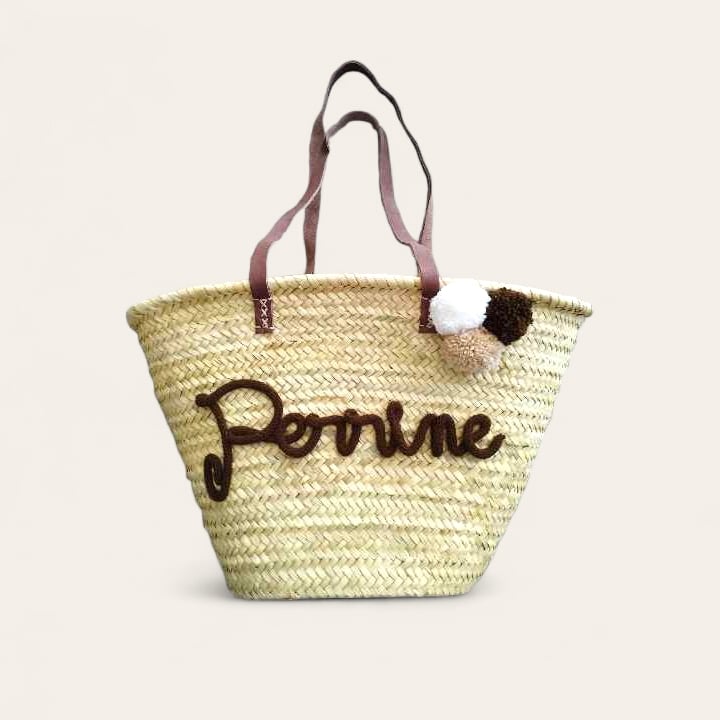Panier shopping en palmier naturel