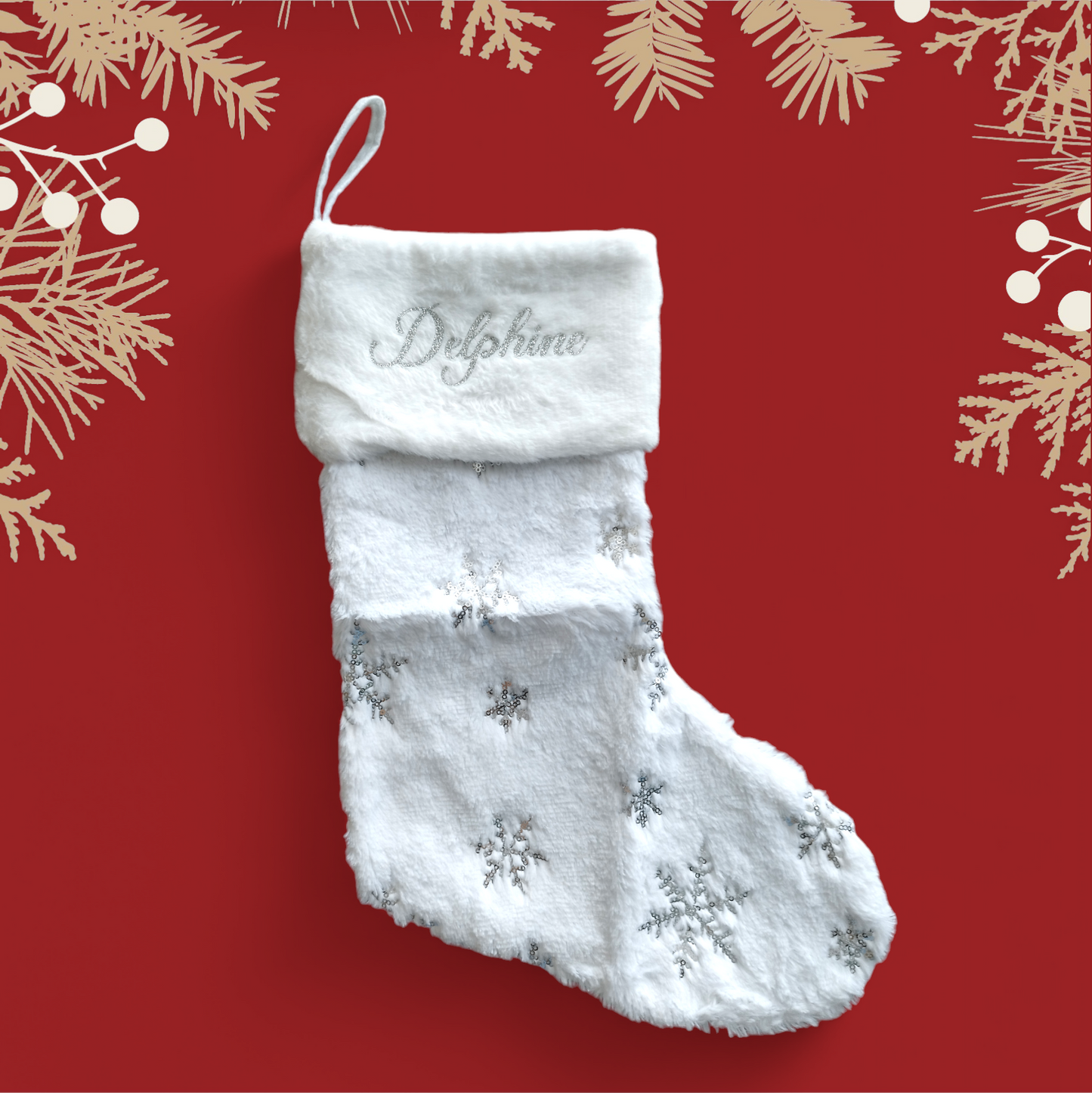 Chaussettes de Noël flocons