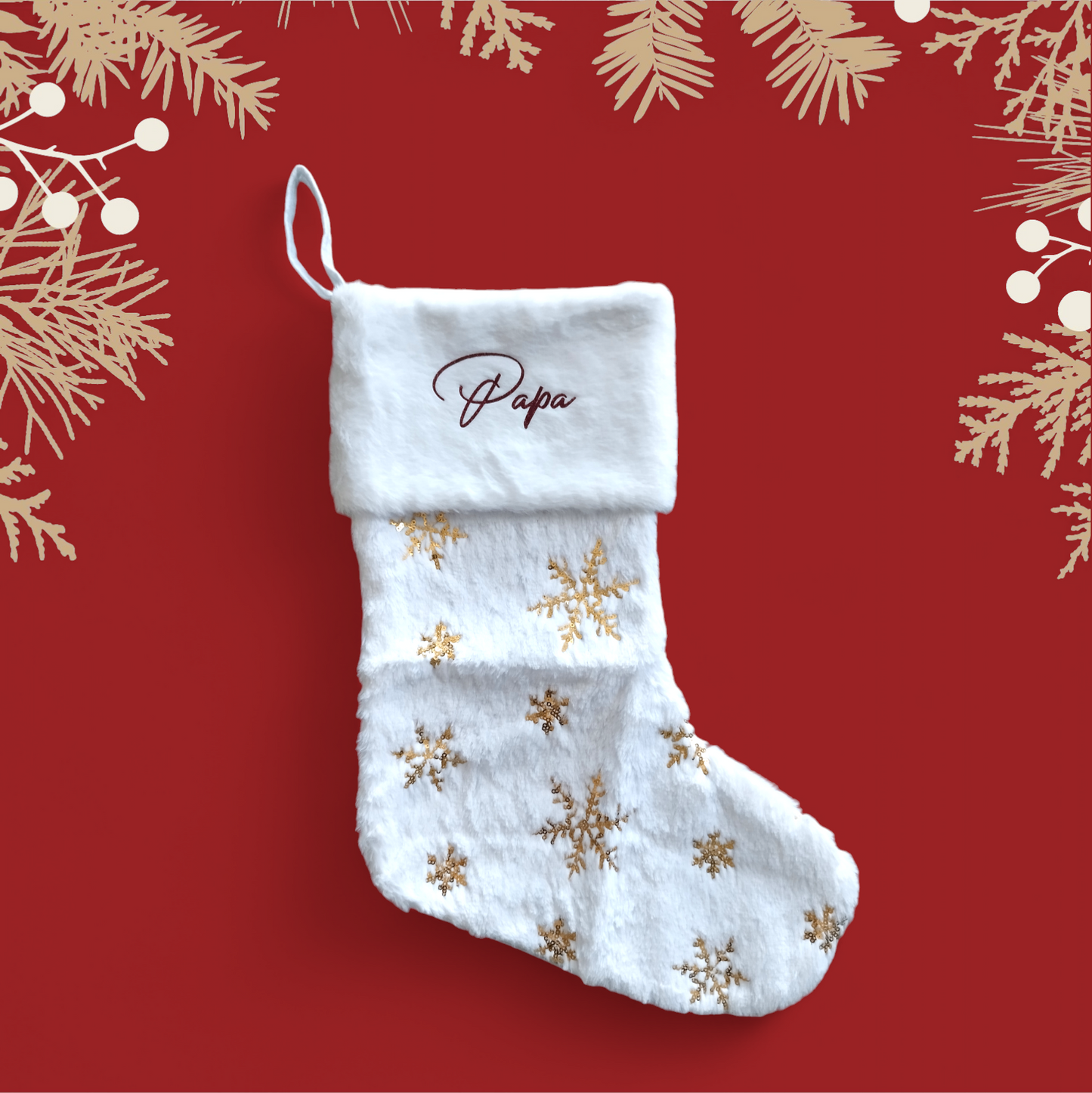 Chaussettes de Noël flocons