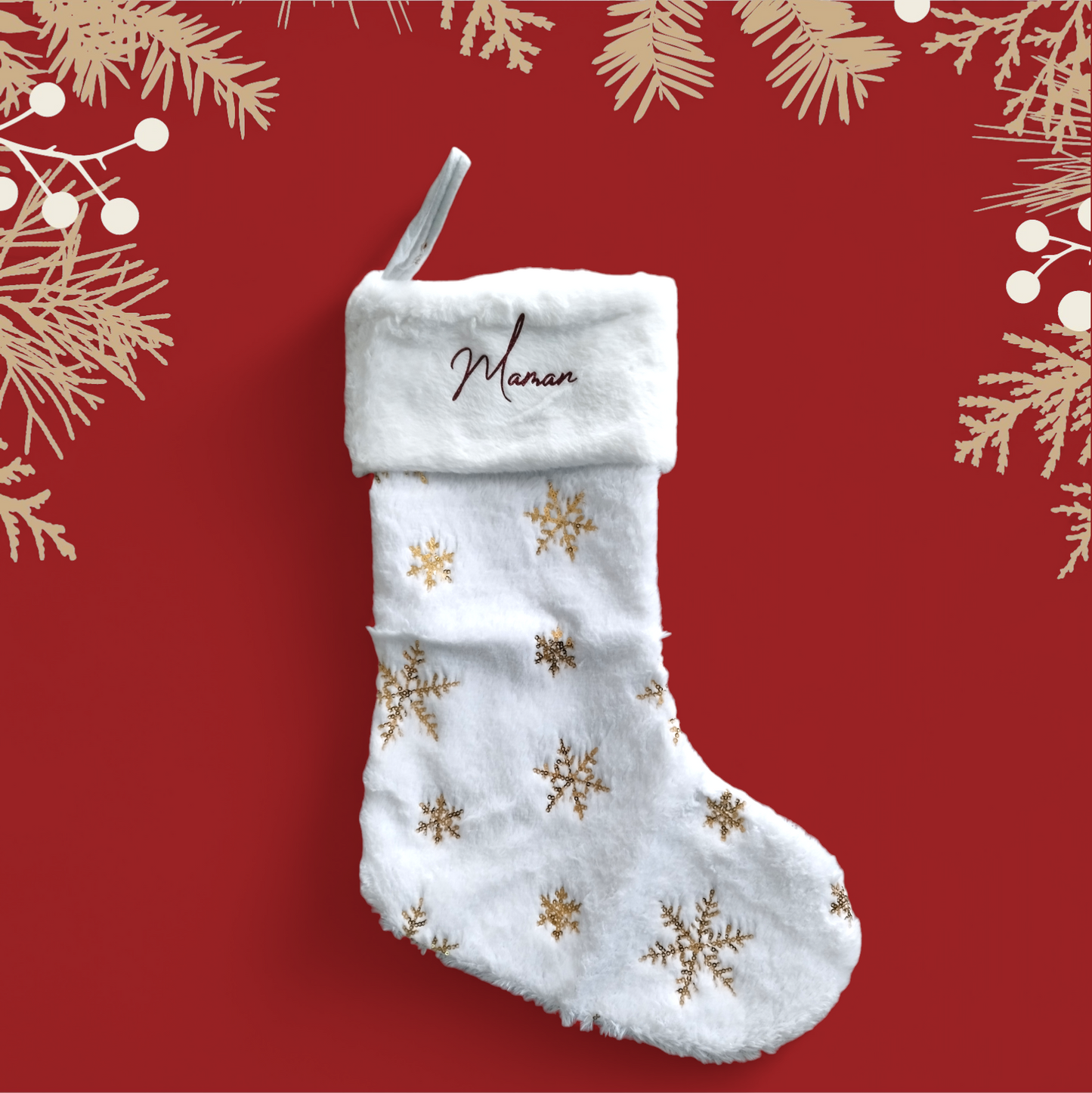 Chaussettes de Noël flocons