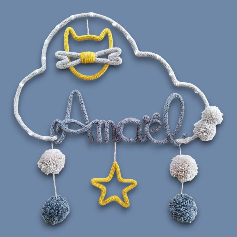 Tricotin Nuage - Pompons Animal + 1 étoile