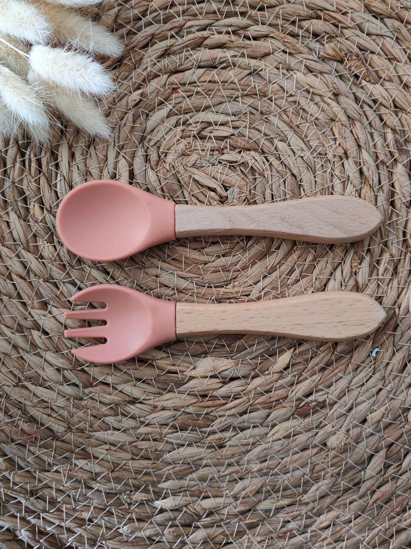 Couverts en bois et silicone personnalisés