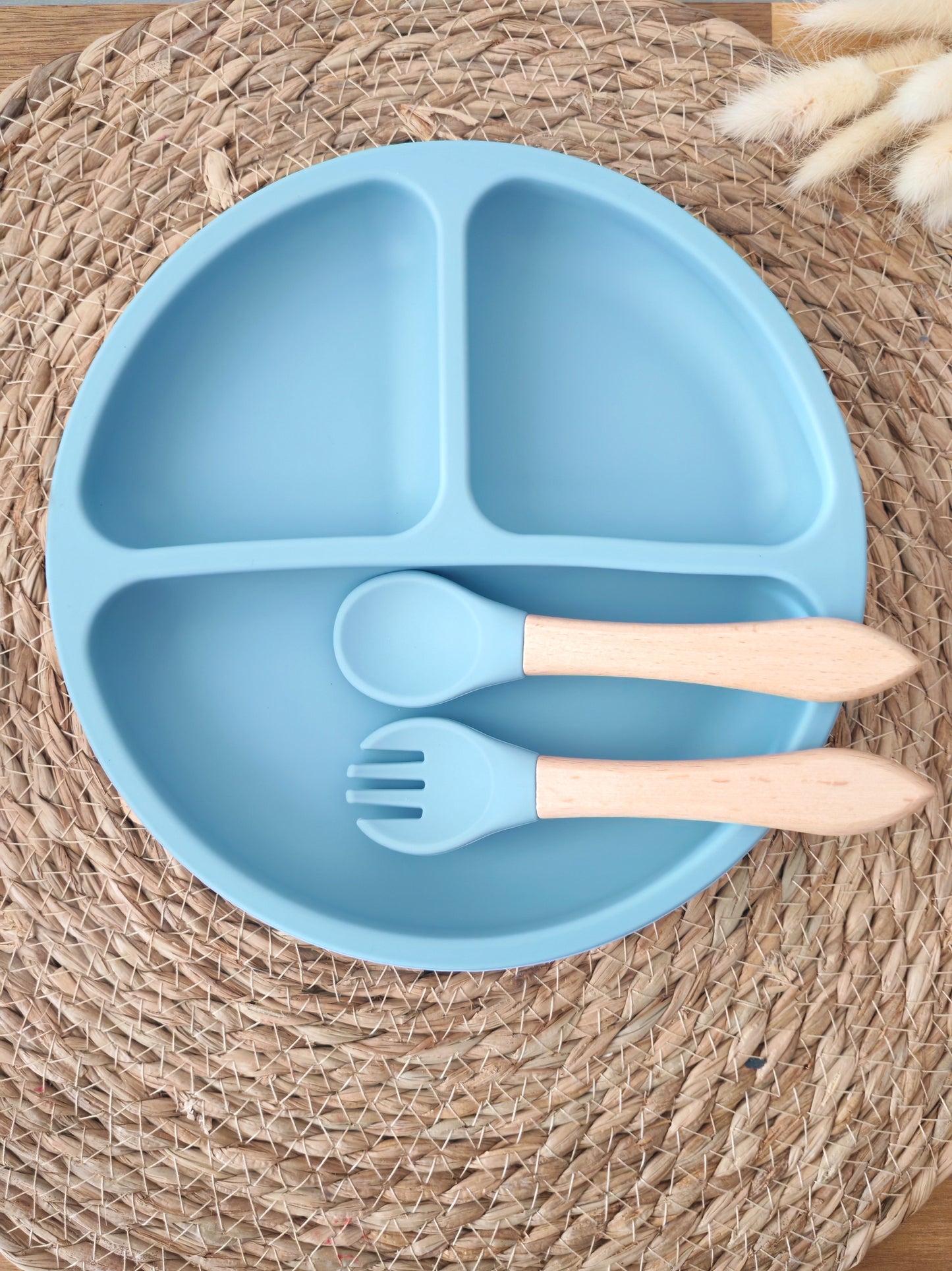 Ensemble repas avec assiette