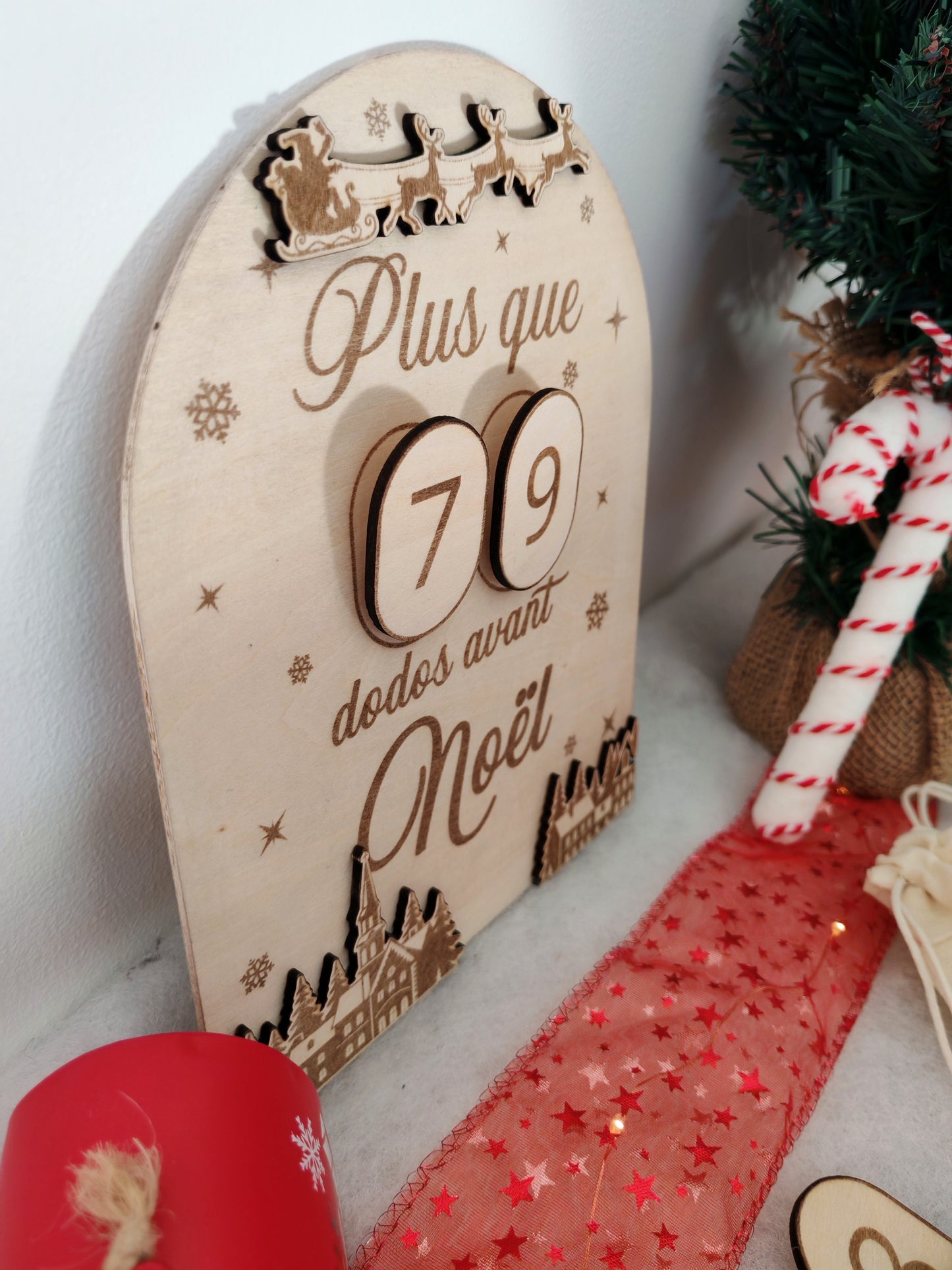 Décompte des dodos avant Noël en bois