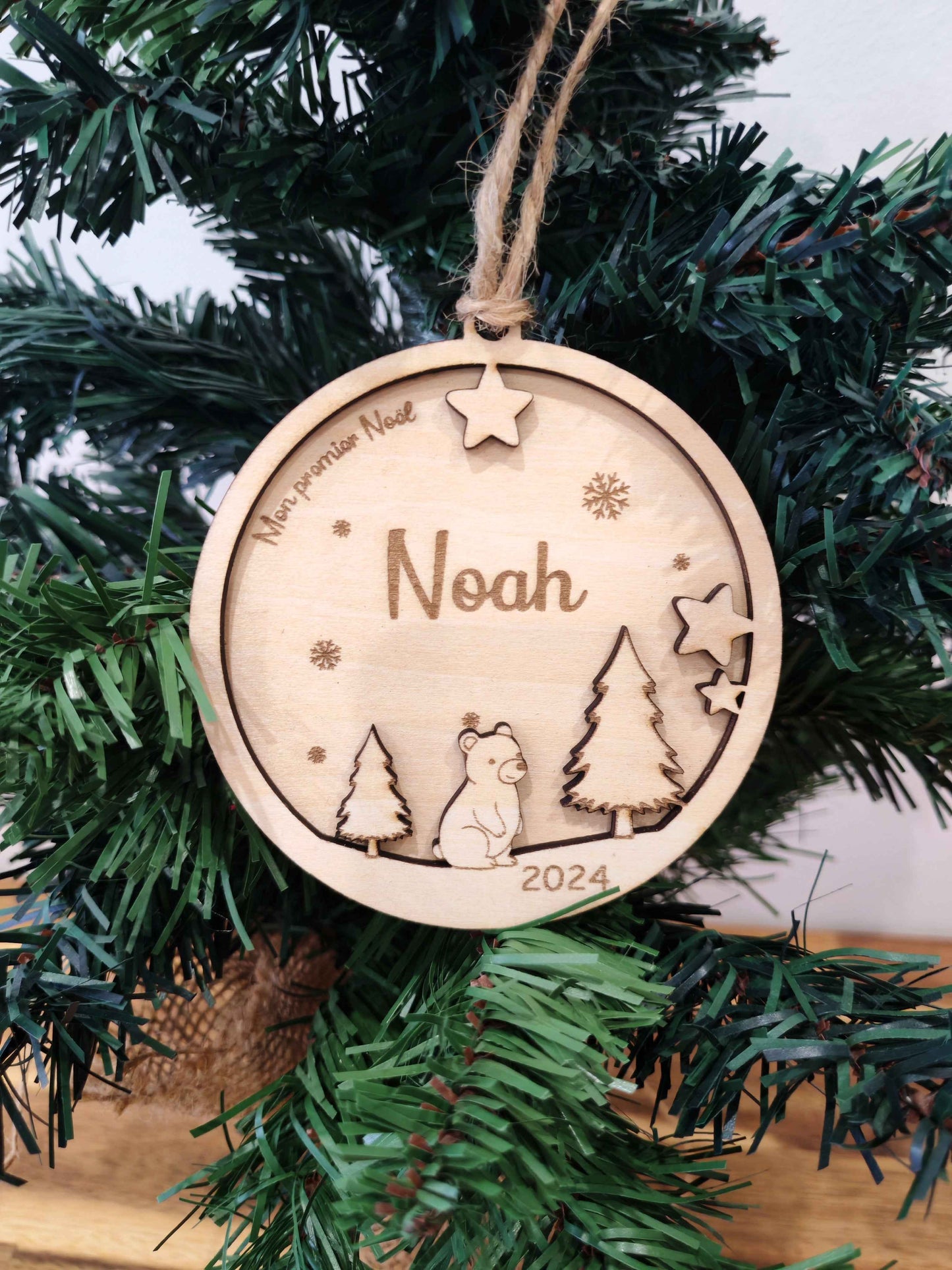Boule de Noël en bois