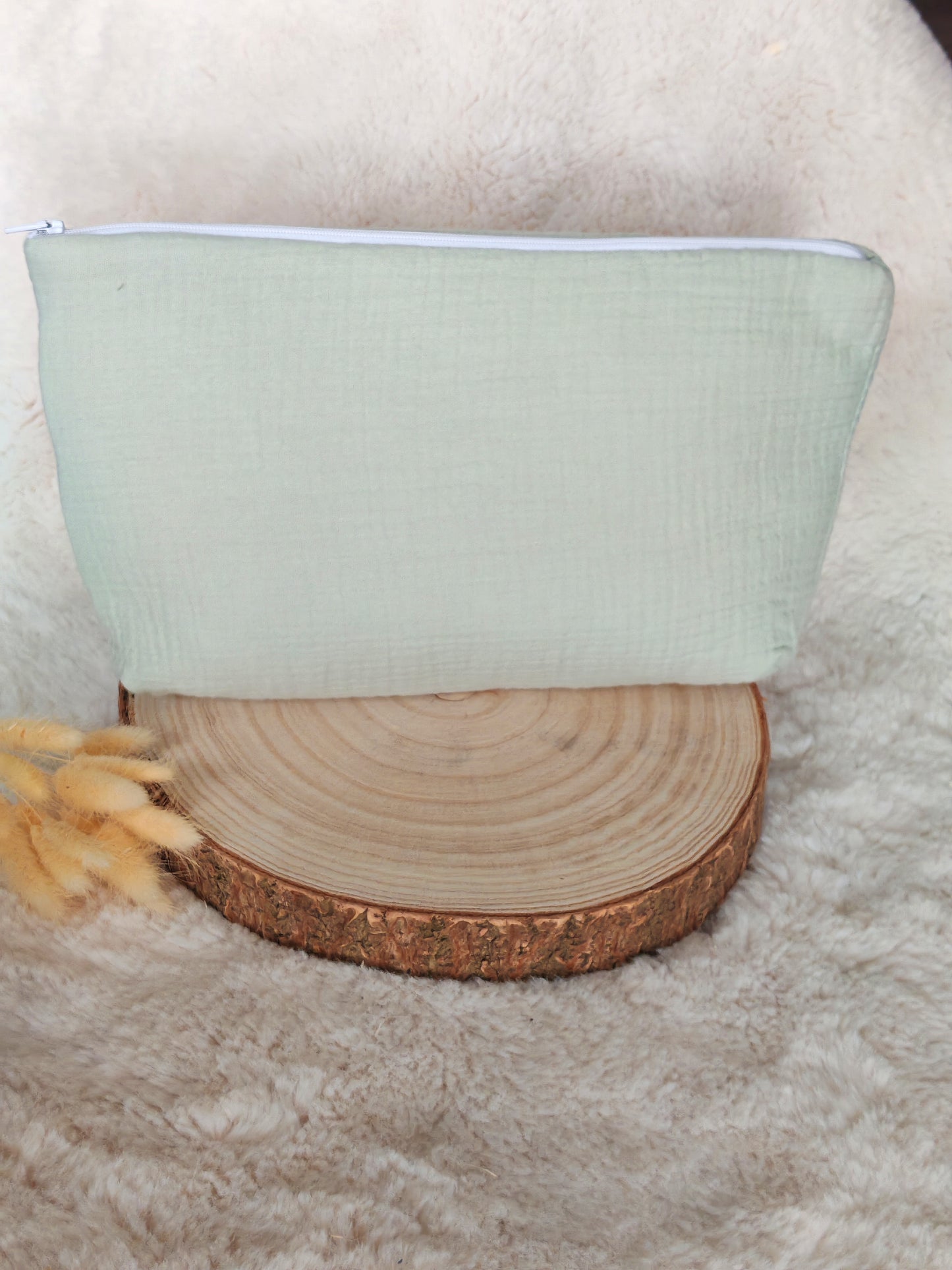 Trousse de Toilette Personnalisable en Gaze de Coton – Pour Bébé et Maman –