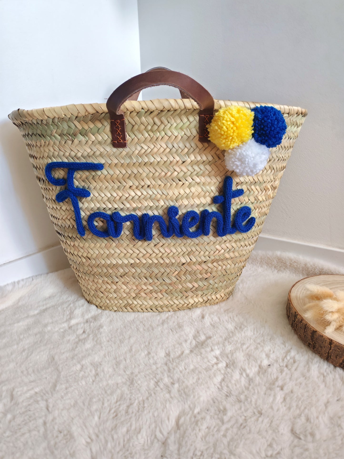 Panier shopping en palmier naturel