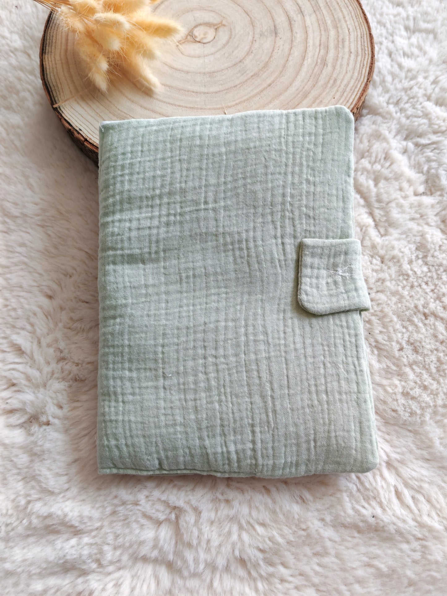 Protège Carnet de Santé Personnalisable en Gaze de Coton