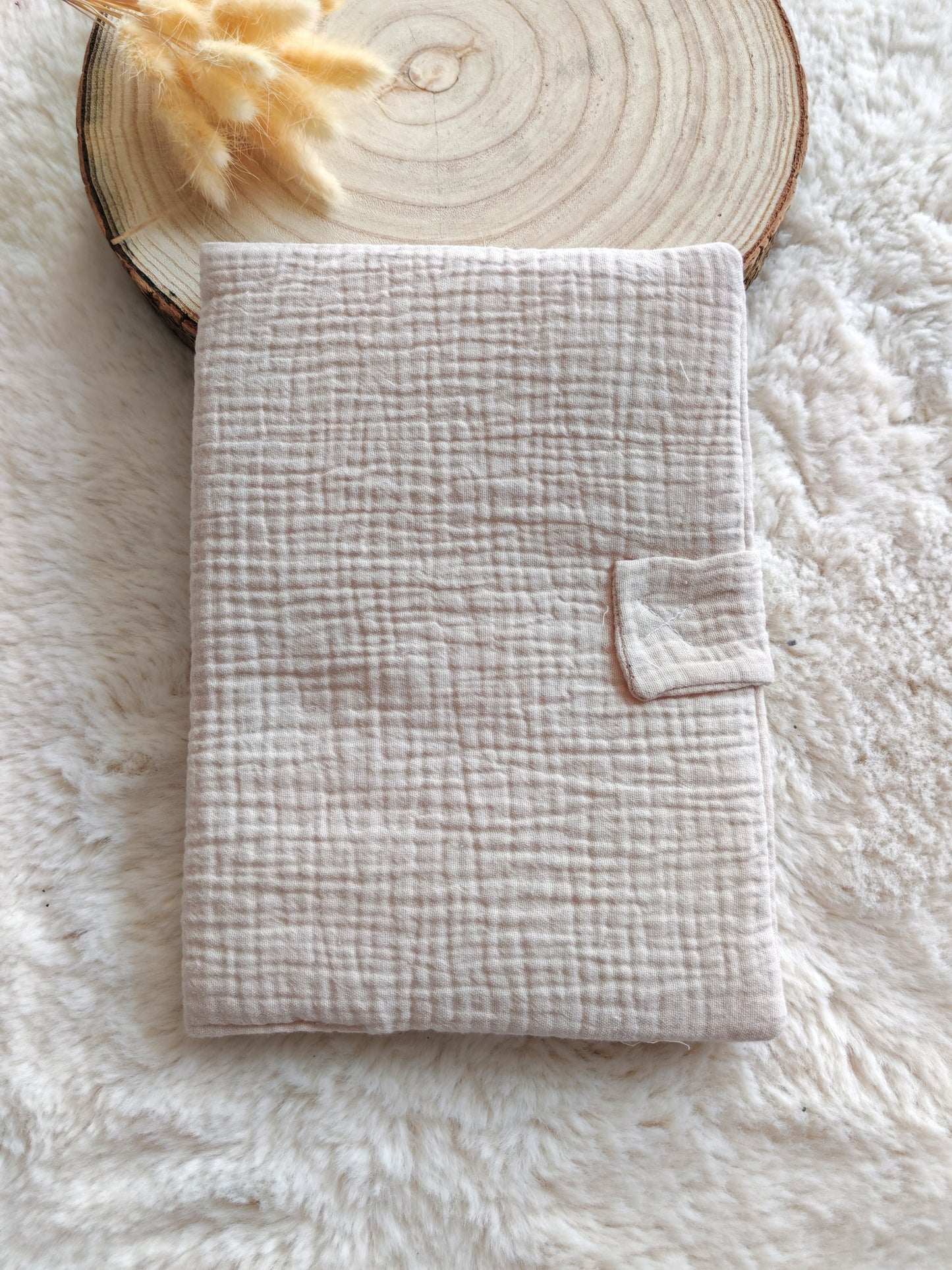 Protège Carnet de Santé Personnalisable en Gaze de Coton