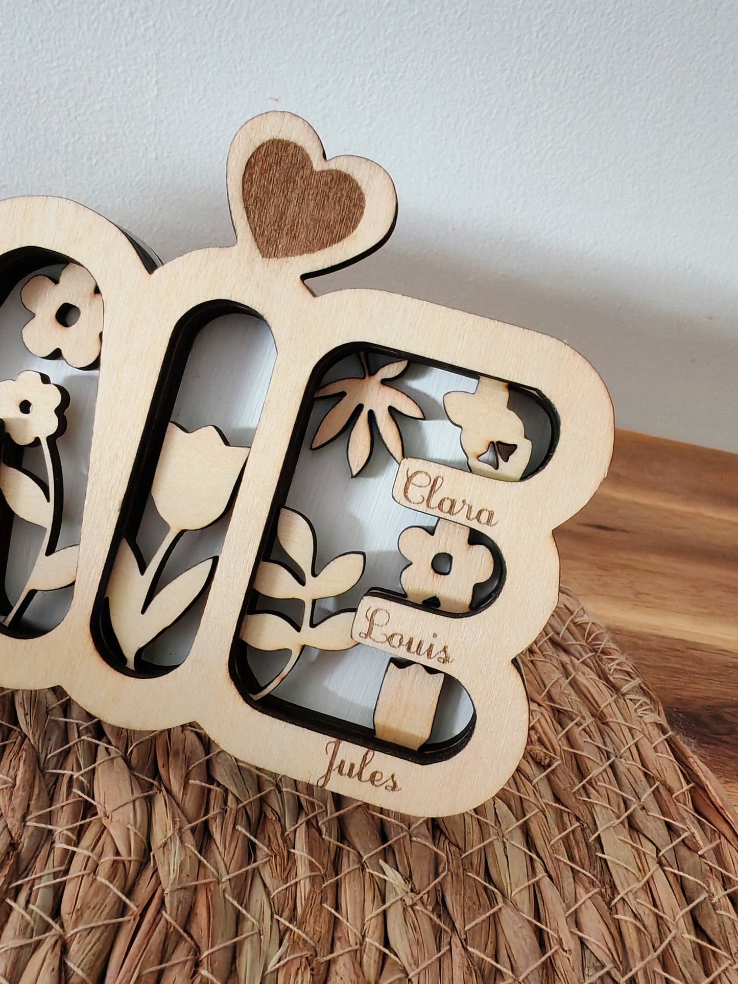 Décoration MAMIE personnalisée en bois