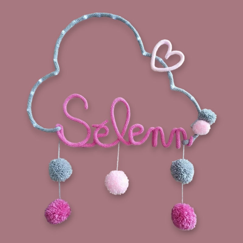 Tricotin Nuage Pompons - Coeur / Etoile / Lune