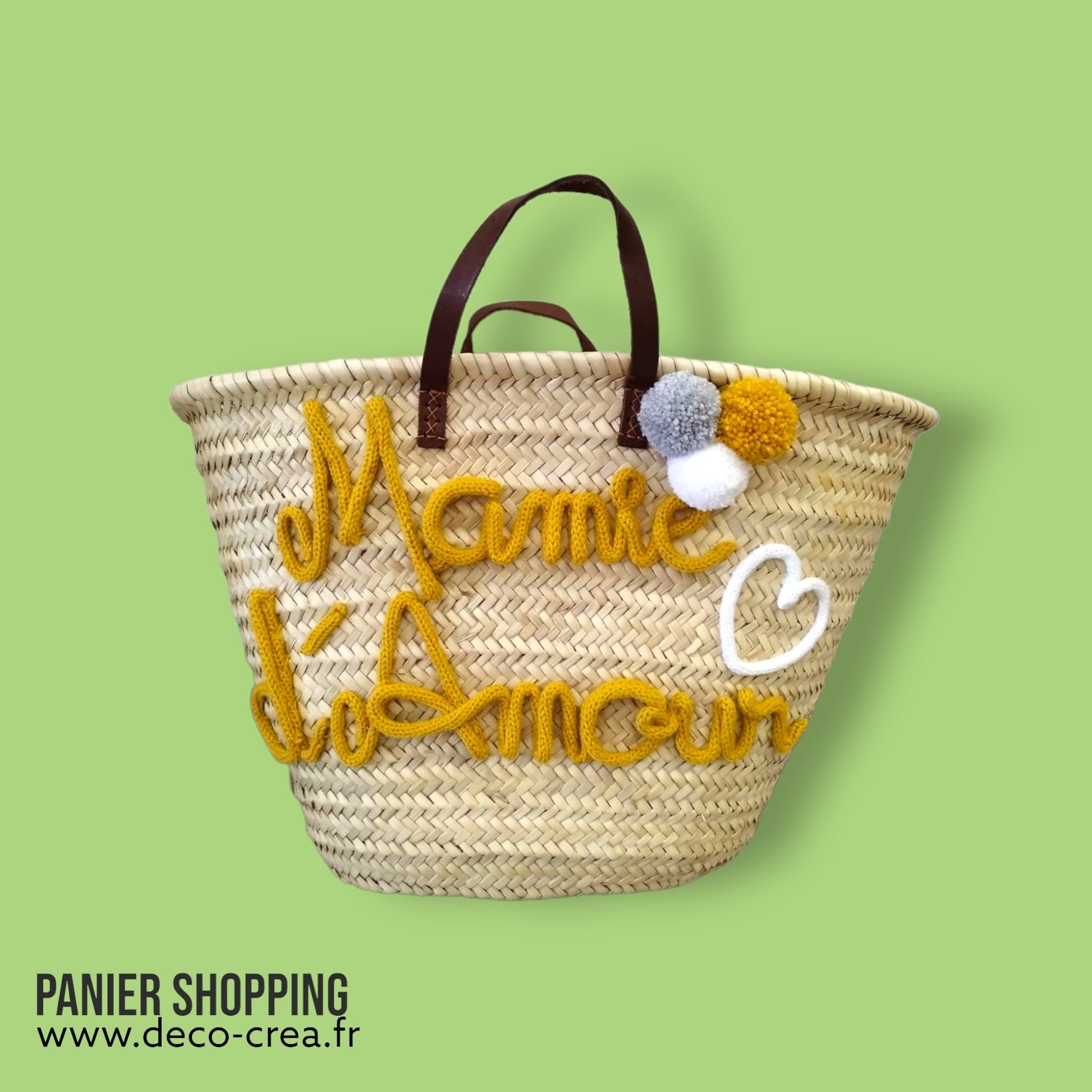 Panier shopping en palmier naturel
