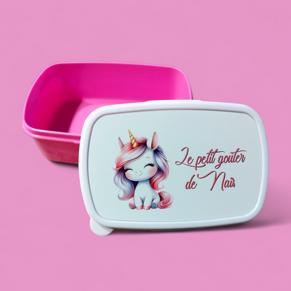 Boîte à goûter personnalisée