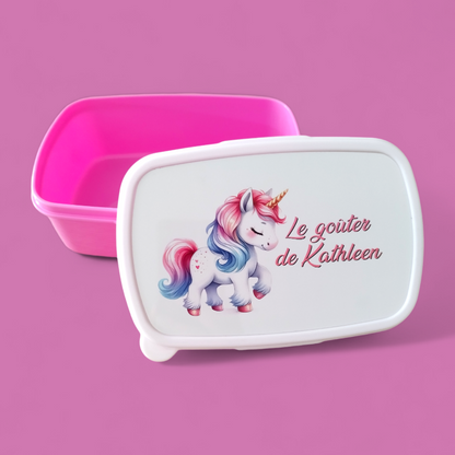 Boîte à goûter personnalisée