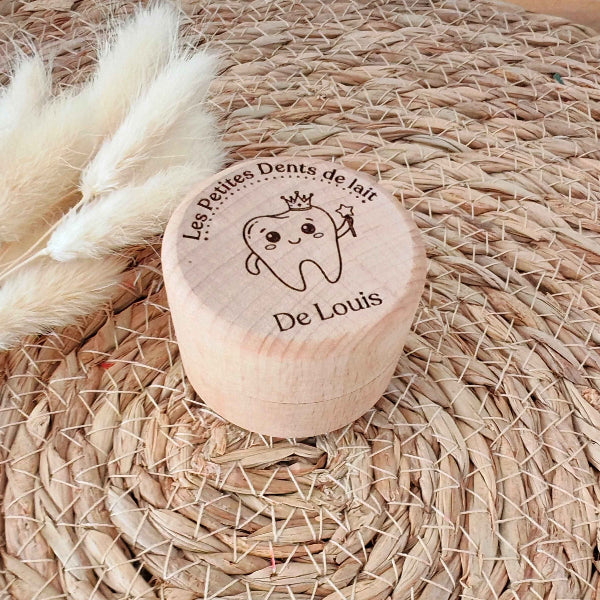 Boîte à Dents de Lait en Bois Personnalisée
