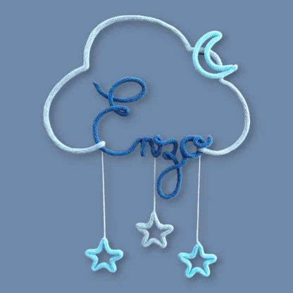 Tricotin Nuage 3 étoiles - Coeur / Etoile / Lune