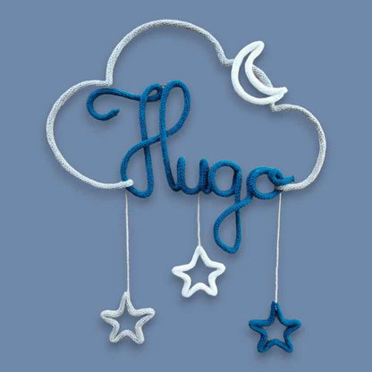 Tricotin Nuage 3 étoiles - Coeur / Etoile / Lune