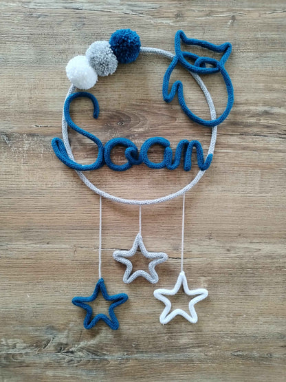 Tricotin rond 3 pompons 3 étoiles 1 animal