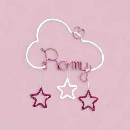 Tricotin Nuage 3 étoiles - Coeur / Etoile / Lune