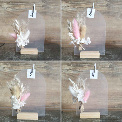 Plaque décorative sur socle fleurie