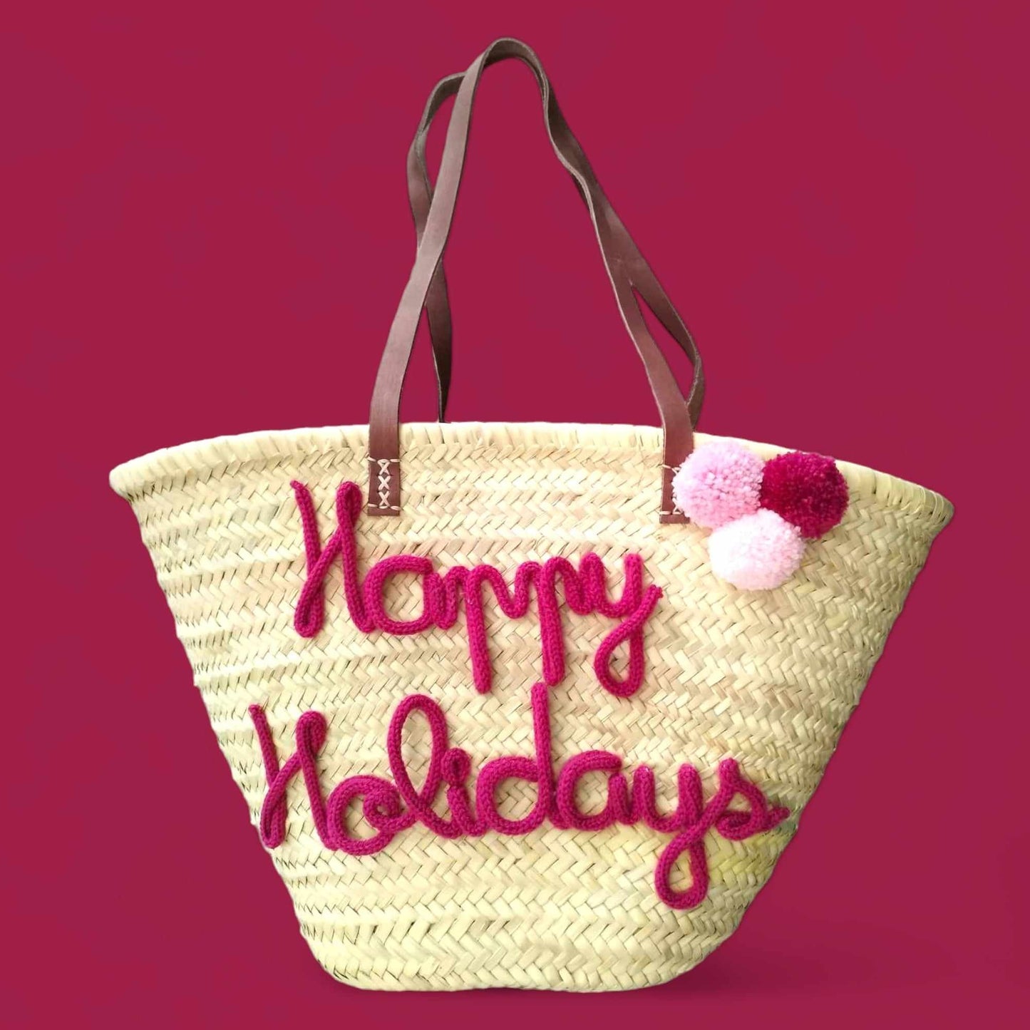 Panier shopping en palmier naturel