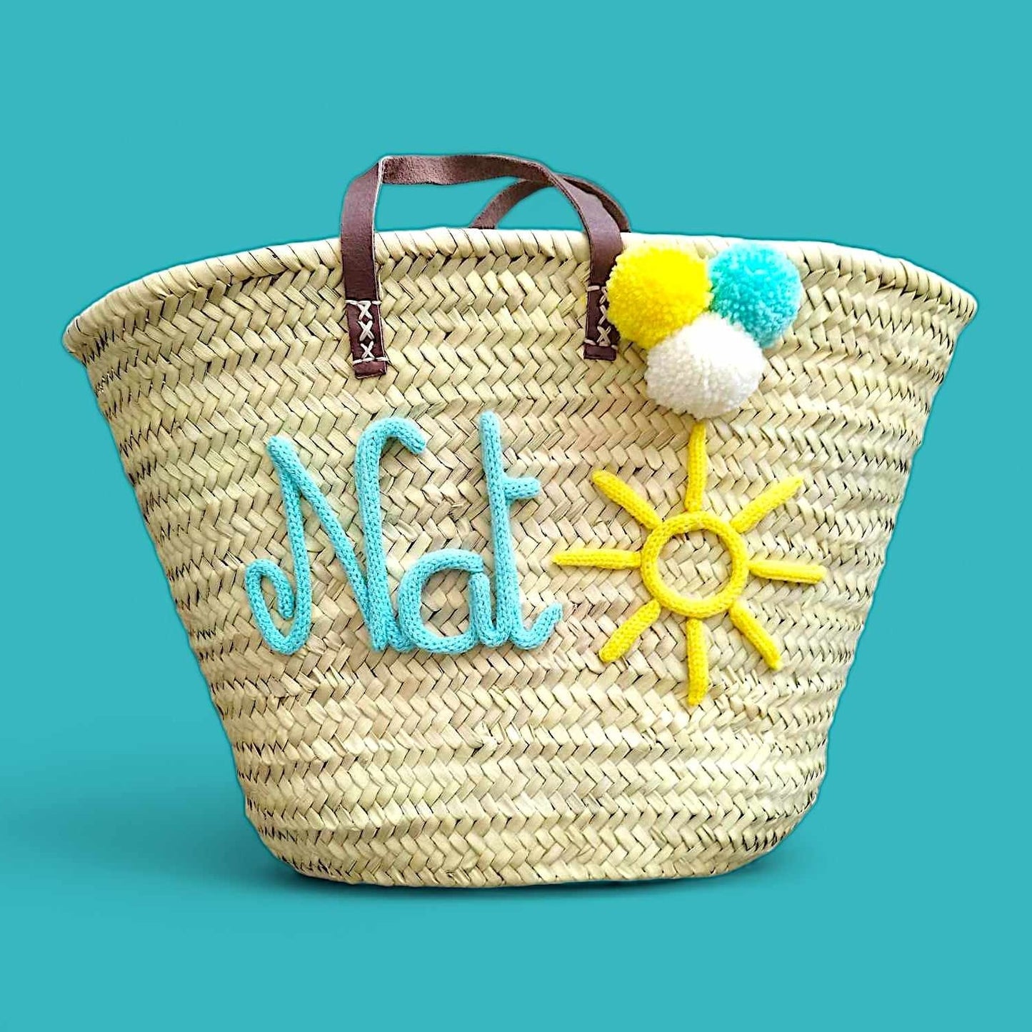 Panier shopping en palmier naturel