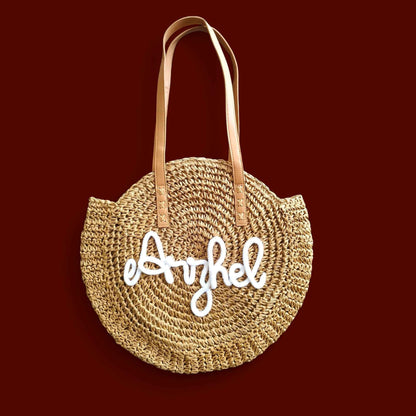 Sac rond en paille