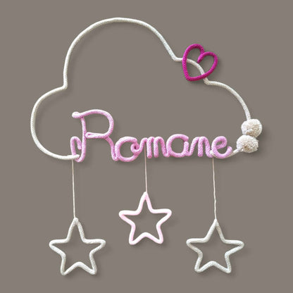 Tricotin Nuage 3 étoiles - Coeur / Etoile / Lune