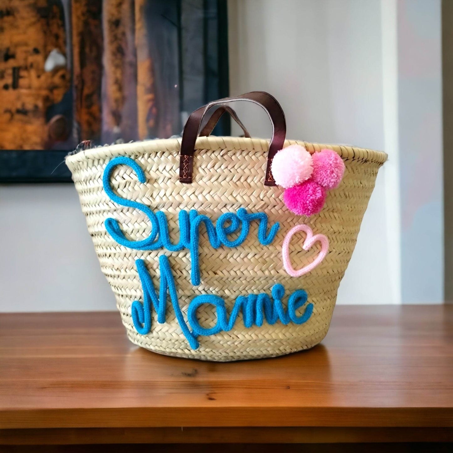 Panier shopping en palmier naturel