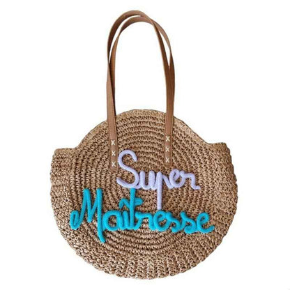 Sac rond en paille
