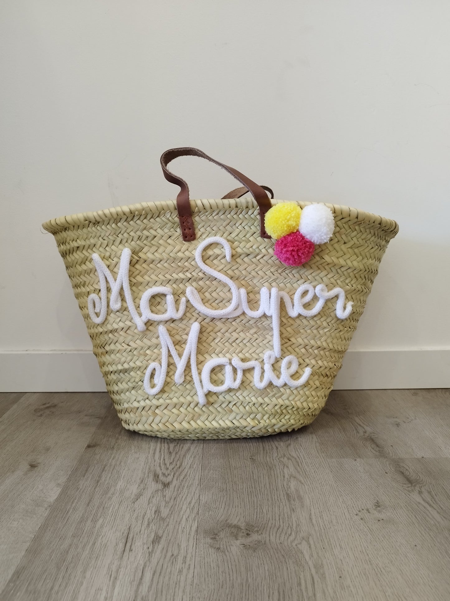 Panier shopping en palmier naturel