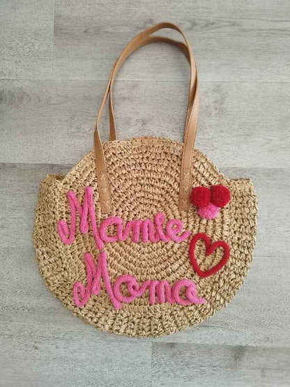 Sac rond en paille