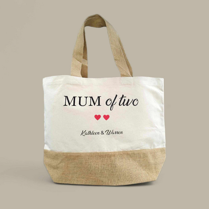 Sac shopping coton/toile de jute