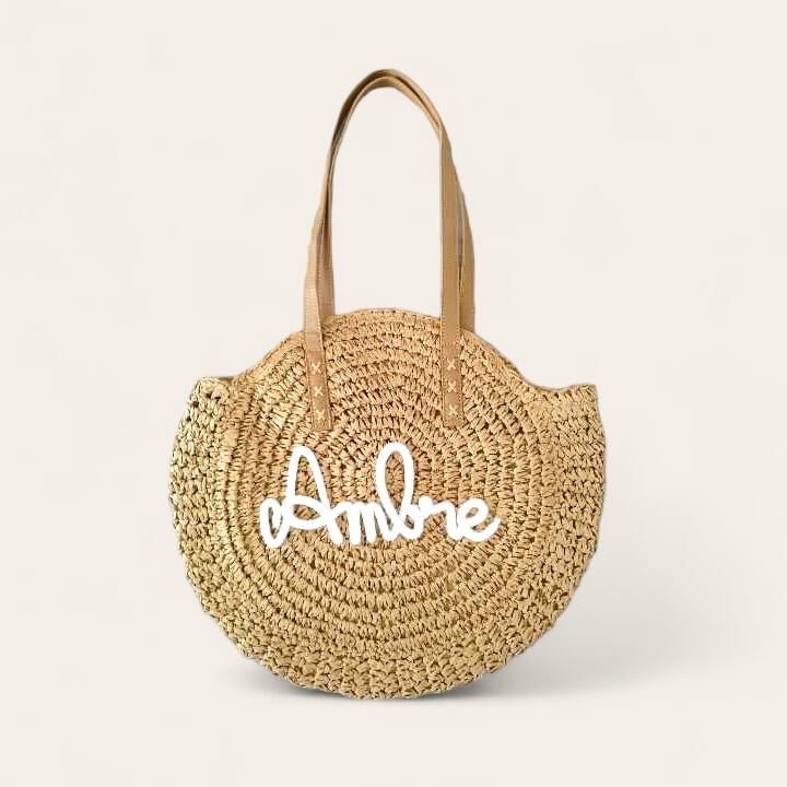 Sac rond en paille