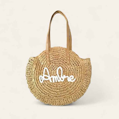 Sac rond en paille