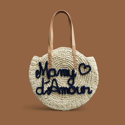 Sac rond en paille
