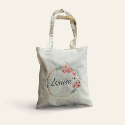 Tote Bag couronne de fleurs