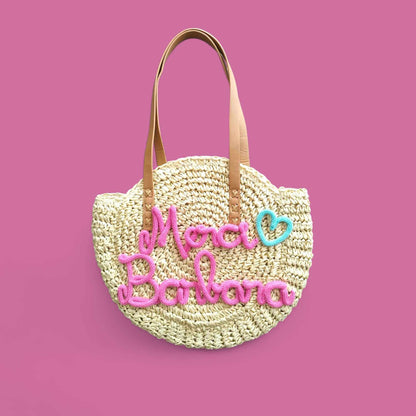 Sac rond en paille