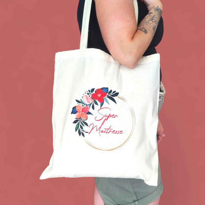 Tote Bag couronne de fleurs