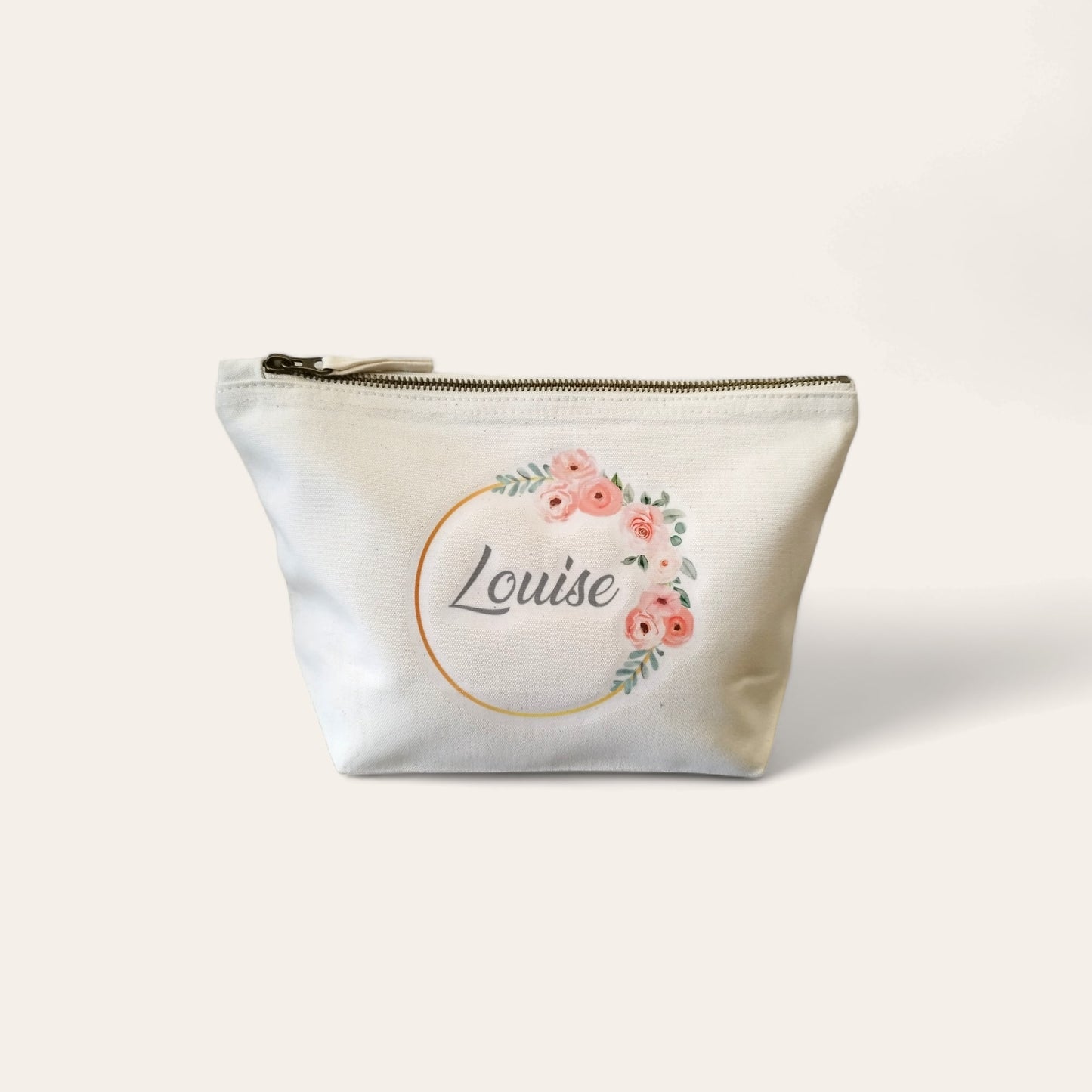 Trousse en coton couronne de fleurs