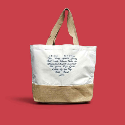 Sac shopping couronne de fleurs