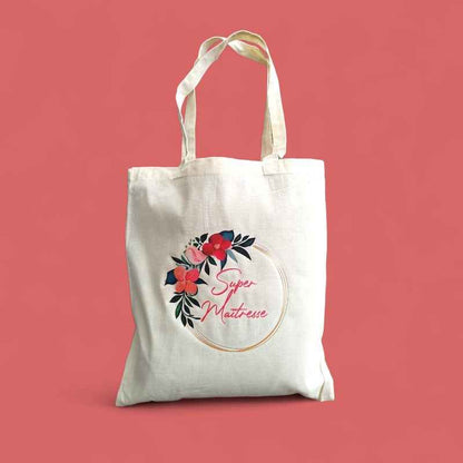 Tote Bag couronne de fleurs