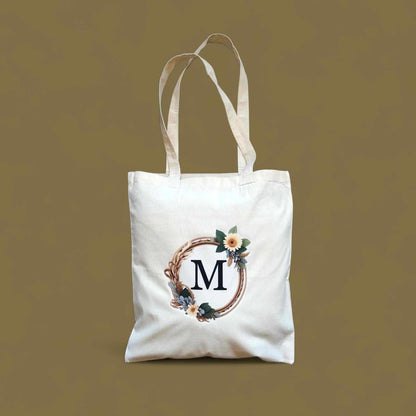 Tote Bag couronne de fleurs