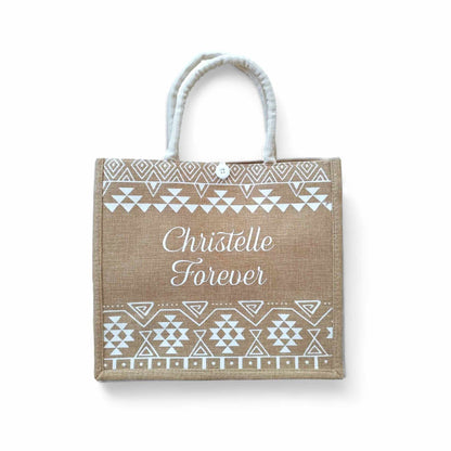 Sac jute décoratif + trousse