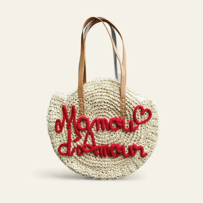 Sac rond en paille