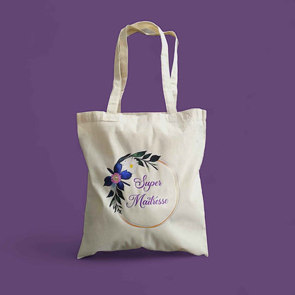 Tote Bag couronne de fleurs