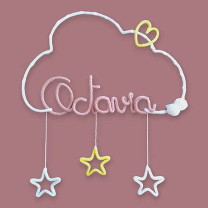 Tricotin Nuage 3 étoiles - Coeur / Etoile / Lune