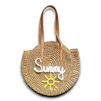 Sac rond en paille