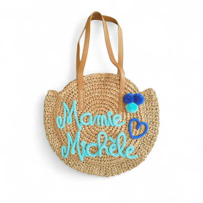 Sac rond en paille