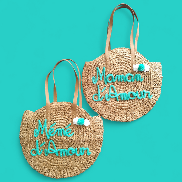 Sac rond en paille